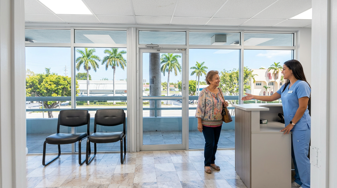 Reception and waiting area